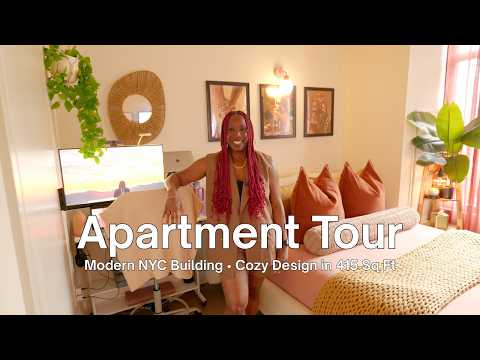 How She Made a Tiny 415 Sq Ft NYC Studio Apartment Feel Cozy – FULL TOUR