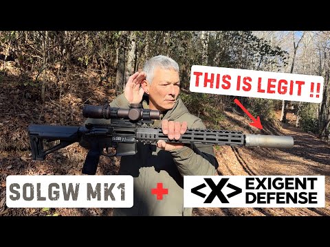 SOLGW MARK 1 plus EXIGENT DEFENSE the quietest setup yet!