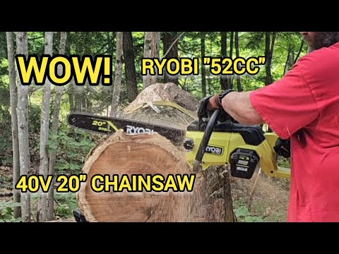 New Ryobi 40v edge 20" chainsaw tested tortured compared and reviewed