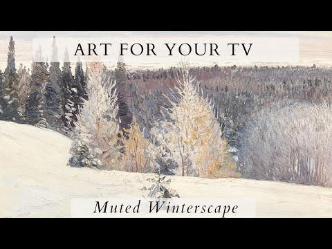 Neutral Winterscape TV Screensaver | Vintage TV Art Slideshow | 1 Hr 4K HD #Screensaver - NO SOUND
