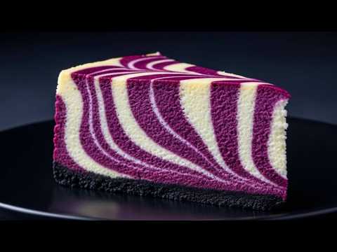 Alle reden über diesen Blueberry Zebra Cheesecake! Und er ist so einfach!