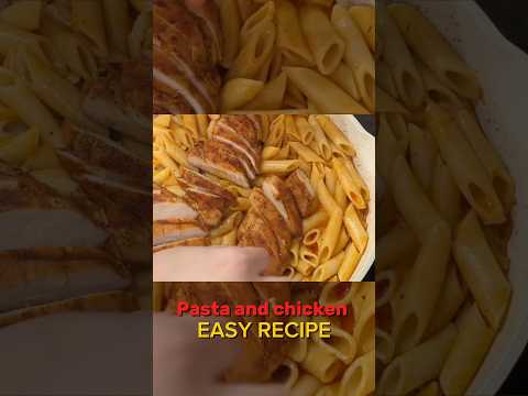 Go on my channel for the full steps 🥰 EASY PASTA AND CHICKEN RECIPE 🍝 very delicious😍 #pasta