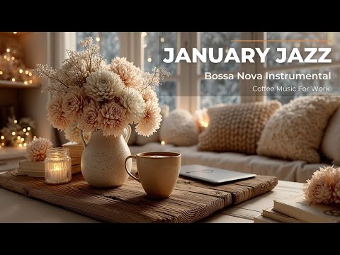 Winter Jazz Coffee Shop Ambience | Bossa Nova Instrumental for Focus & Work | January Jazz