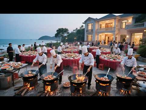 来福建泉州海边参加豪华别墅乔迁宴，丰盛的海鲜酒席不收礼金，还有以勤劳贤惠著称的惠安女【我是忐忑妞】