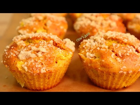 Они КАК ПУХ! Воздушные и СОЧНЫЕ  с ХРУСТЯЩЕЙ Крошкой / ТЫКВЕННЫЕ кексы с Яблоками | Оливьедка