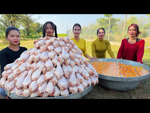 Amazing cooking deep fried chicken and stir fried recipe recipe