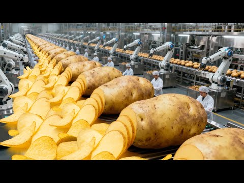 Inside a Potato Chip Factory In Future: From Whole Potatoes to Perfectly Crispy Snacks(Full Process)