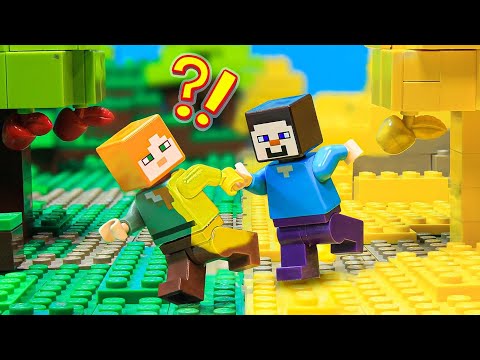 Minecraft but Everything I touch turns to GOLD - LEGO Minecraft Animation