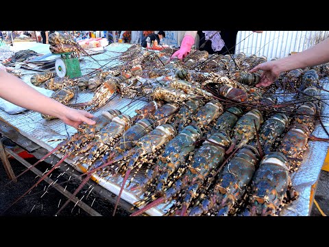 SO CHEAP LOBSTER! Amazing Night Market Street Seafood | Vietnam Street Food