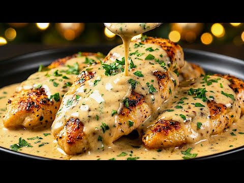 BEST Crispy Chicken in Creamy Garlic Sauce – Only 15 Minutes!