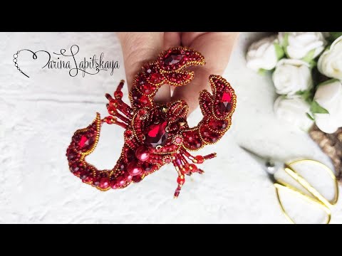 🦂 How to make a beaded "Scorpion" brooch (master class)