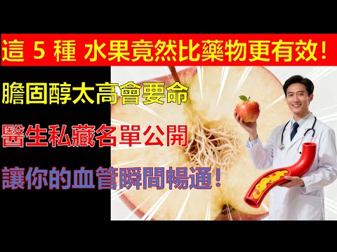 膽固醇太高會要命！這5種水果竟然比藥物更有效！醫生私藏名單公開，讓你的血管瞬間暢通！#生活經驗 #生活小技巧 #生活小妙招 #科普