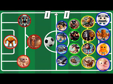 Tung tung tuna Sahur team vs Italian Brainrot FootBall Tournament in Algodoo