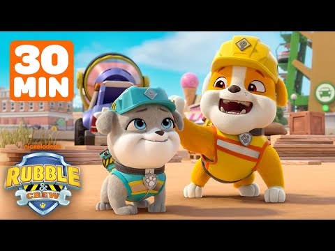 Rubble & PAW Patrol's Summer Rescues! w/ Chase, Mix & Wheeler | 30+ Minutes | Rubble & Crew