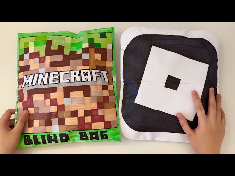 [💚paper diy🩶] ROBLOX and MINECRAFT Blind Bags unboxing! | asmr