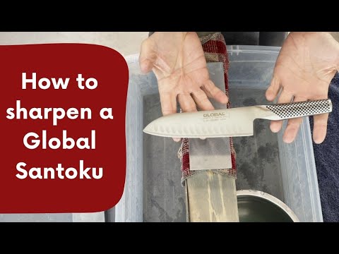 Global Santoku sharpening on waterstones
