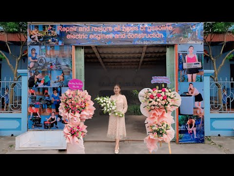 The genius girl opened her own repair shop, fixing machines to help people in the village...🛠🛠🛠