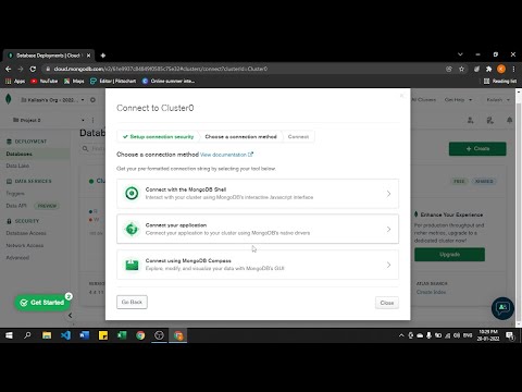 How to connect MongoDB Compass to cloud MongoDB atlas 2022 | MongoDB Cloud Setup in Hindi 14