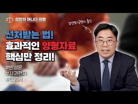 [ep.01] 선처를 위한 필수 양형자료, 한 번에 끝내기🧑🏻‍⚖️ ⚖️ | 반성문 | 사과편지 | 탄원서 | 김앤장/군판사 출신 변호사가 알려주는 TIP!