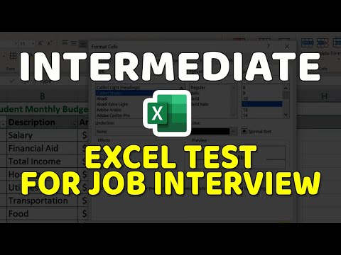 How to Pass INTERMEDIATE EXCEL TEST FOR JOB INTERVIEW - Questions & Answers with Solutions