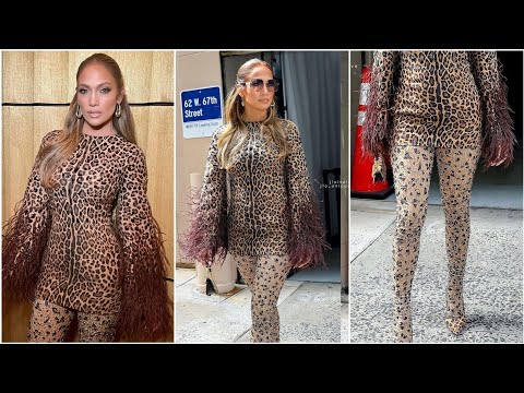 Jennifer Lopez Goes Wild in Head-to-Toe Cheetah Print Outfit to Promote ‘The Mother’