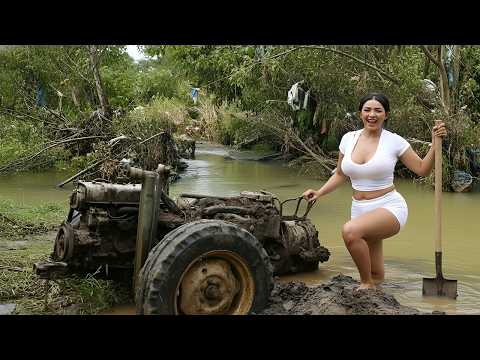TIMELAPSE — Genius Girl Revives a Diesel Engine Buried in a Riverbed for 40 Years! Will It Run Again