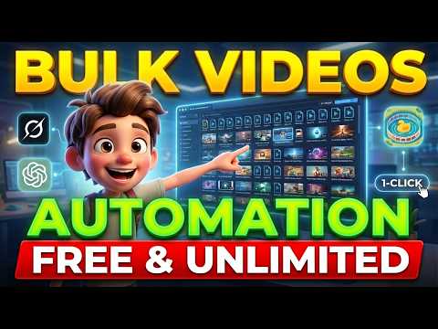 Create Unlimited AI Videos in Bulk (One Click) | Consistent Characters & FREE Automation (2026)