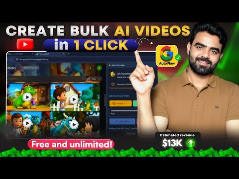 Create Bulk AI Videos with VEO 3 FREE (One Click) | Unlimited Text-to-Video Generator | Full Process