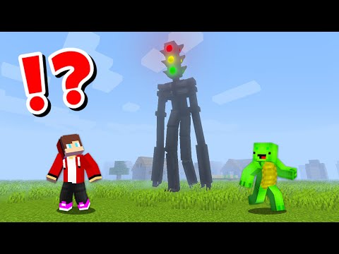 JJ and Mikey VS TRAFFIC LIGHT HEAD CHALLENGE in Minecraft / Maizen Minecraft