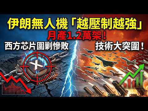 驚爆科技圈！伊朗靠「低端芯片」逆襲，美國18年芯片封鎖慘敗，月產1.2萬架無人機封神！反向研發+民用芯片改造，伊朗如何用低成本技術，打敗西方科技霸權？