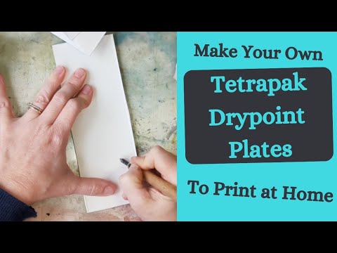 Handprinting Landscape Art with Tetrapak Drypoint Plates