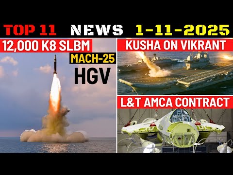 Indian Defence Updates : 12000 Km K8 SLBM,Op Sindoor-2 Alert,Kusha on INS Vikrant,L&T AMCA Contract