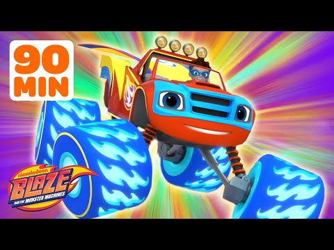 Blaze Transforms into a Superhero, Steamboat & MORE! 🚢 | 90 Minutes | Blaze and the Monster Machines