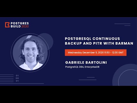 PostgreSQL continuous backup and PITR with Barman