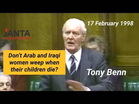 FULL SPEECH of Tony Benn exposing West’s hypocrisy will give you goosebumps | Janta Ka Reporter