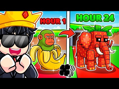 I Spent 24 Hours with 10X LUCK in Steal a Brainrot Roblox