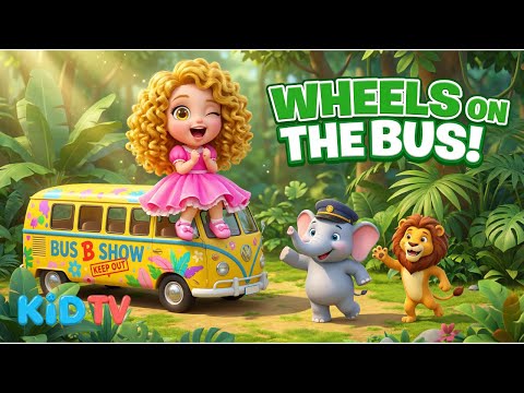 Wheels On The Bus Go Round And Round | Nursery Rhyme | Juju's Magic & Candy Adventure | Kid Tv