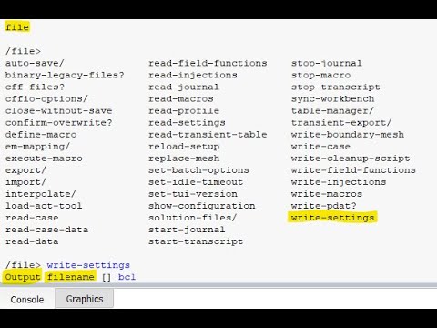Fluent – Writing Settings to a File and Reusing Them in a New Fluent Case