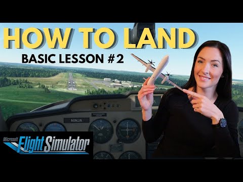 Flight Simulator 2020 Flight LESSONS | HOW TO LAND | Pilot Teaches How to FLY -  MS Tutorial #2