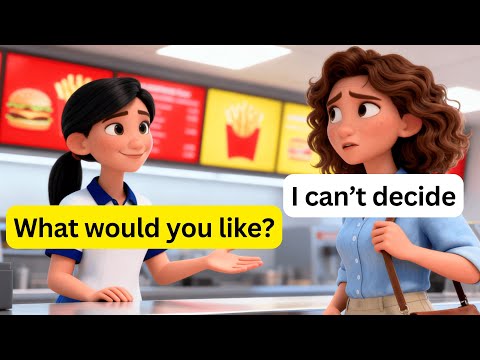 10 Easy English Conversations for Ordering Fast Food Part 2 | Real Life Dialogues A1-A2