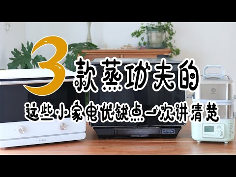 3款蒸功夫的这些小家电优缺点一次讲清楚 | Joydeem家用台式蒸烤箱 vs 方太小方盒 vs 北鼎多功能蒸炖锅   优缺点