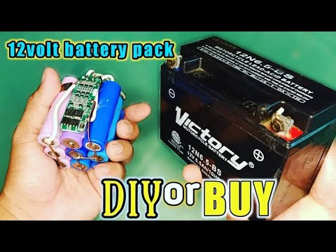12 volt Motorcycle battery replacement | low budget battery using 18650 litium ion. DIY battery pack
