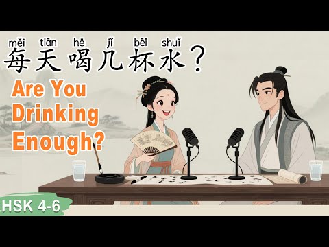 HSK 4–6｜How Many Cups of Water Should You Drink Daily?  #learnchinese