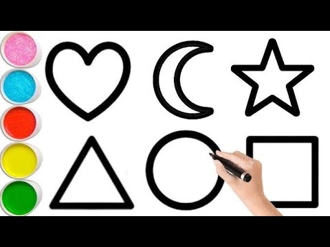 Learn the shapes and colors name | color the shapes for kids