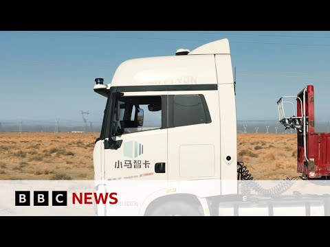China launches fleet of self-driving trucks | BBC News