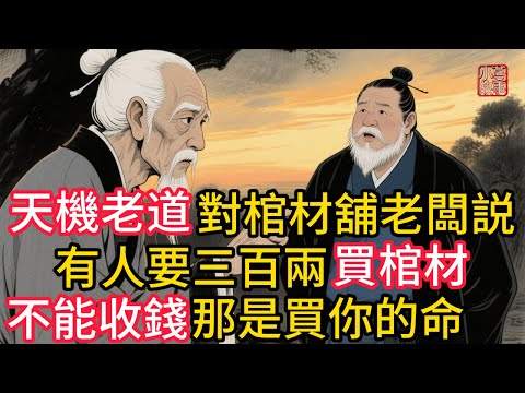 天機老道對棺材舖老闆說！有人要三百兩買棺材不能收錢，那是買你的命錢。老闆沒收卻爲何痛失愛子？#民間故事 #睡前故事#講故事##故事頻道 #中文故事 #奇闻异事