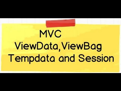 MVC Video :- Difference between viewdata,viewbag,tempdata and session.(MVC Interview questions)