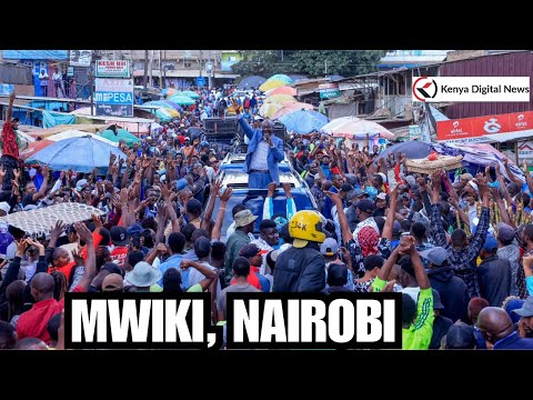 Gachagua & Kalonzo bring Mwiki to standstill as they make a mighty stopover to address residents