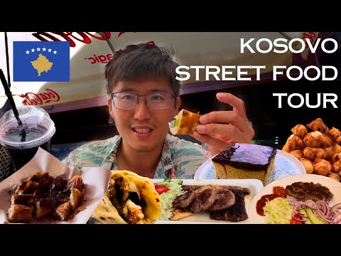 KOSOVO 🇽🇰 STREET FOOD TOUR - Trying Suxhuk, Virshlle, Cevapi, Trilece, Petullah in Pristina, Kosovo!