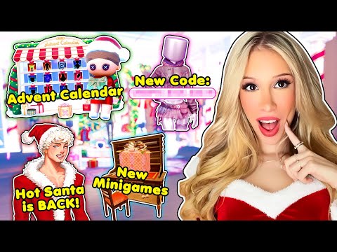 DRESS TO IMPRESS had the BIGGEST CHRISTMAS UPDATE on ROBLOX... *NEW CODE, ADVENT, AND MINIGAMES*